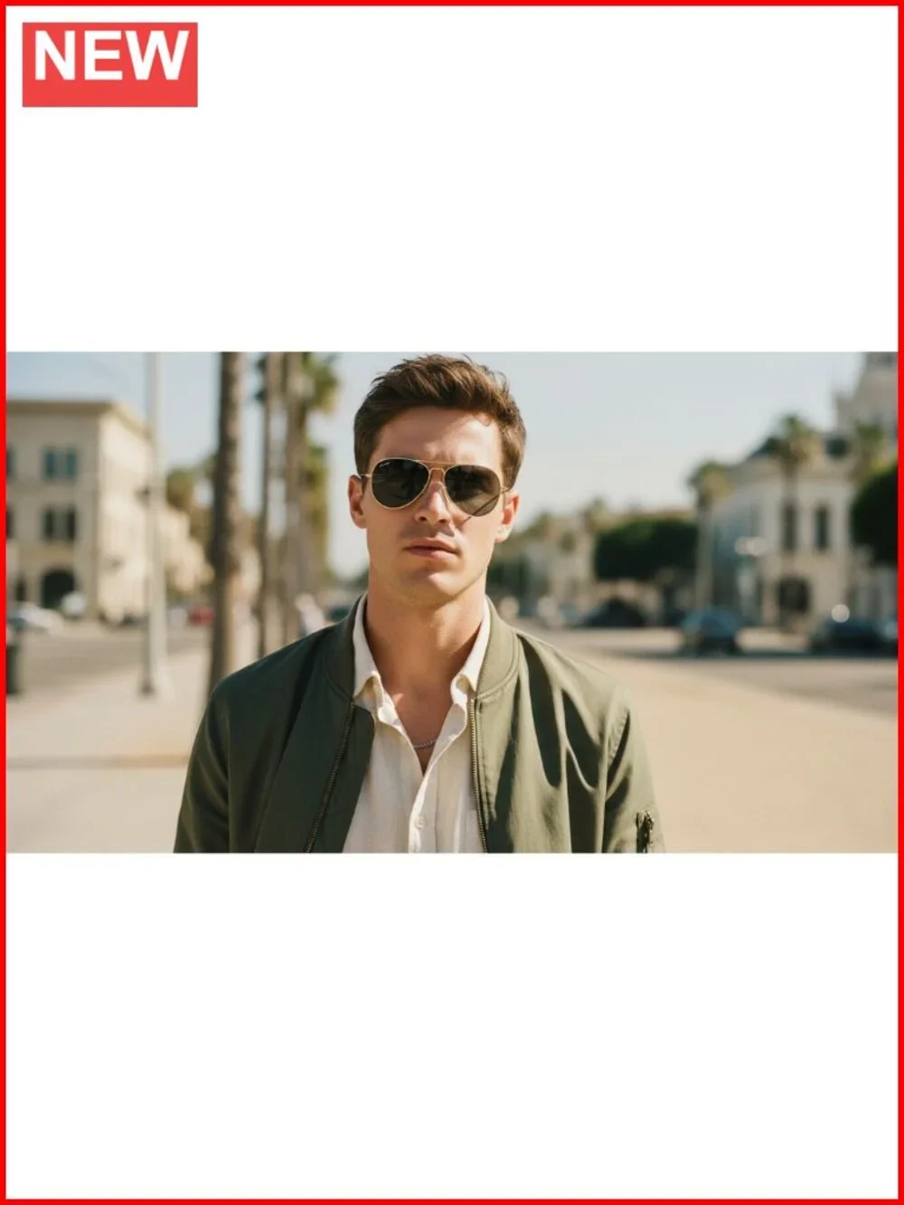 Classic Polarized Aviator Sunglasses Metal Frame UV Protection